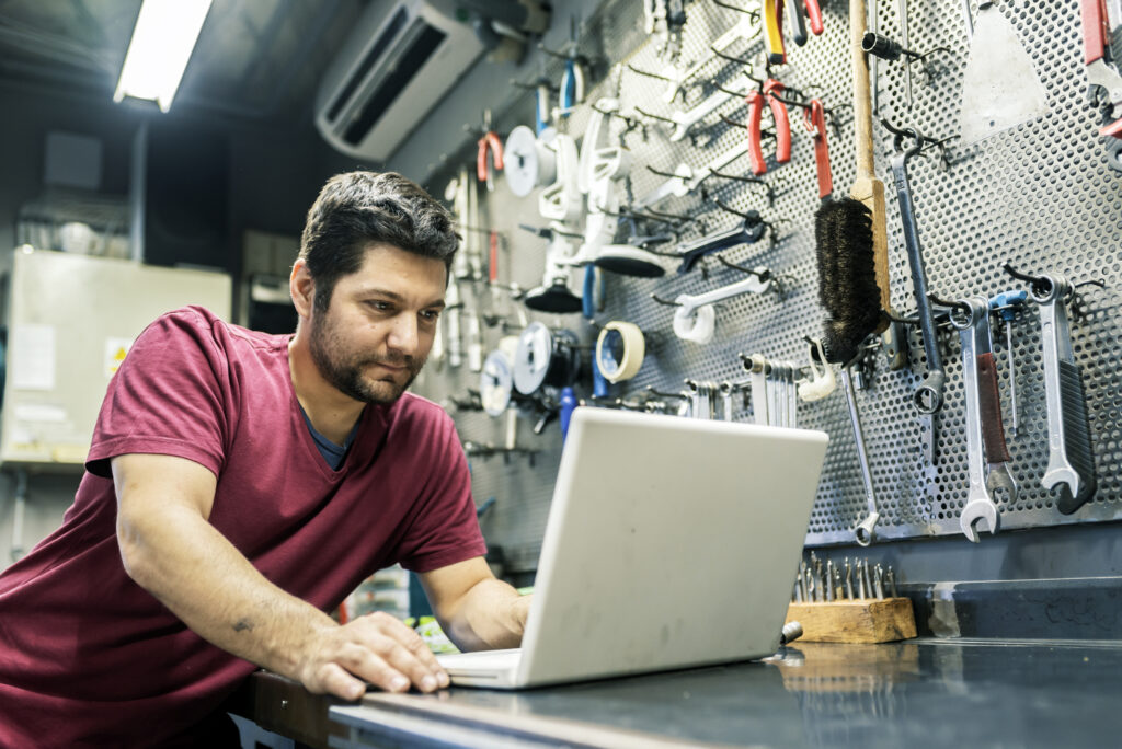 Small business owner in workshop