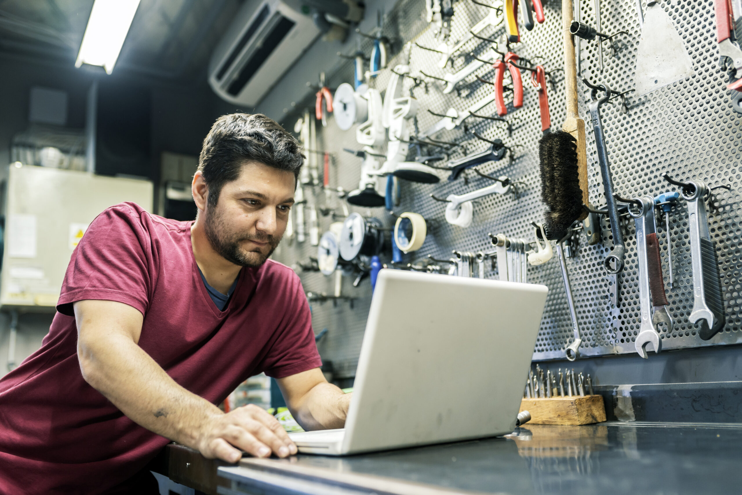 Small business owner in workshop